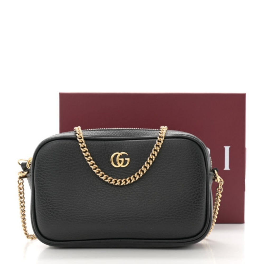 Gucci Dollar Calfskin Super Mini Marmont Chain Bag